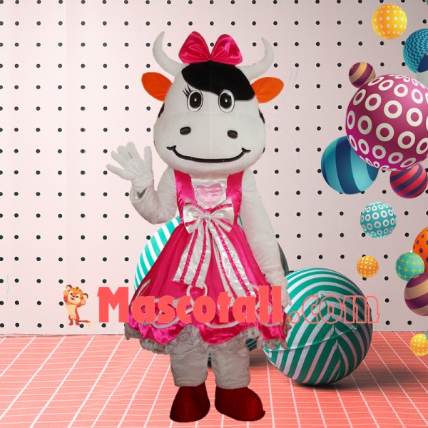 Playful Cow Adult Mascot Costume Outfit