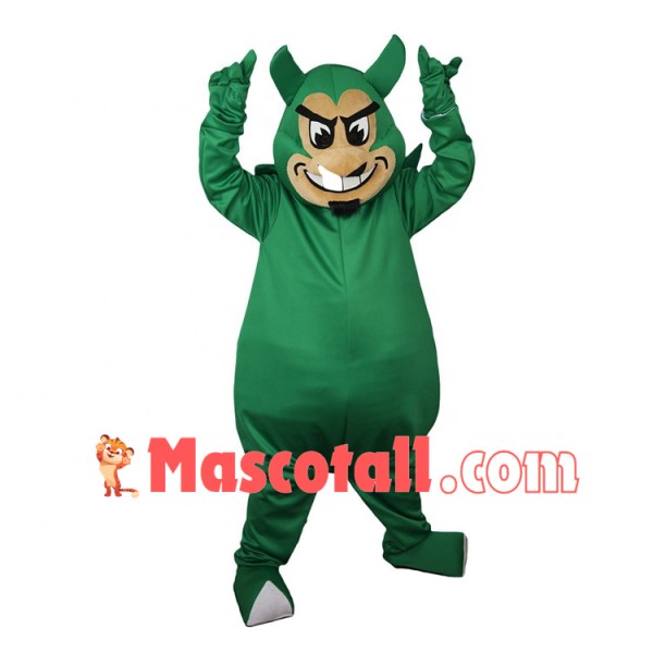 The Evil Green Devil Mascot Costume
