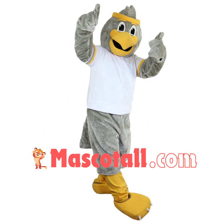 Encouraging Gray Eagle Coach Mascot Costume