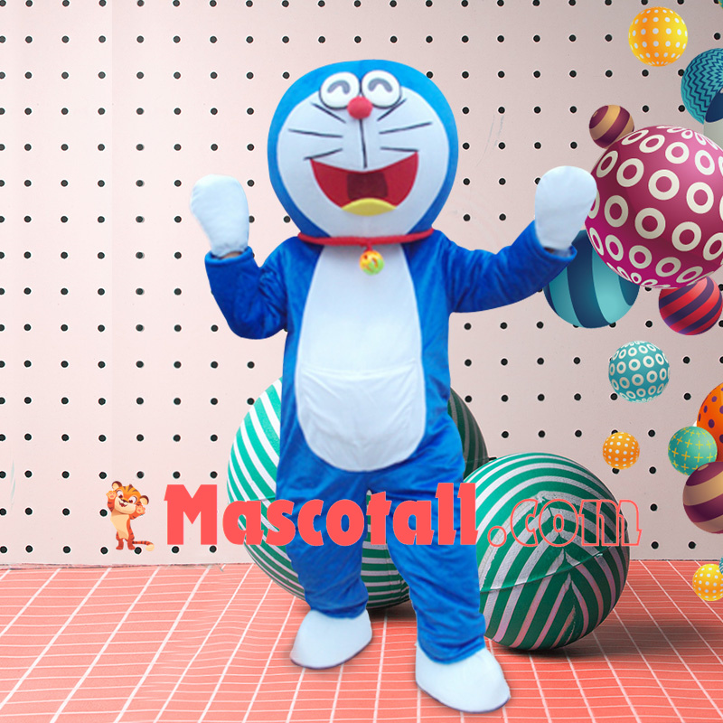 Doraemon With Big Smile Face Mascot Costume