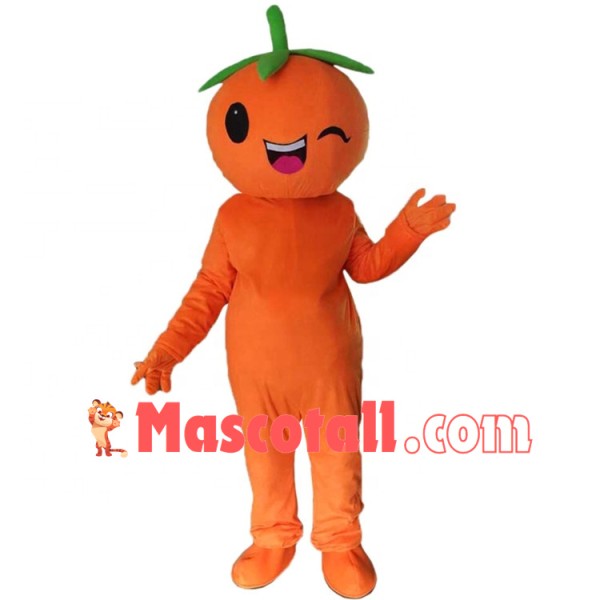 The Winking Cartoon Orange Baby Mascot Costume
