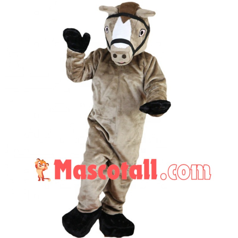 Domesticated Horse With Bit Mascot Costume