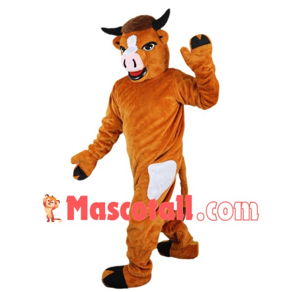 Mild Brown Cattle Adult Size Mascot Costume