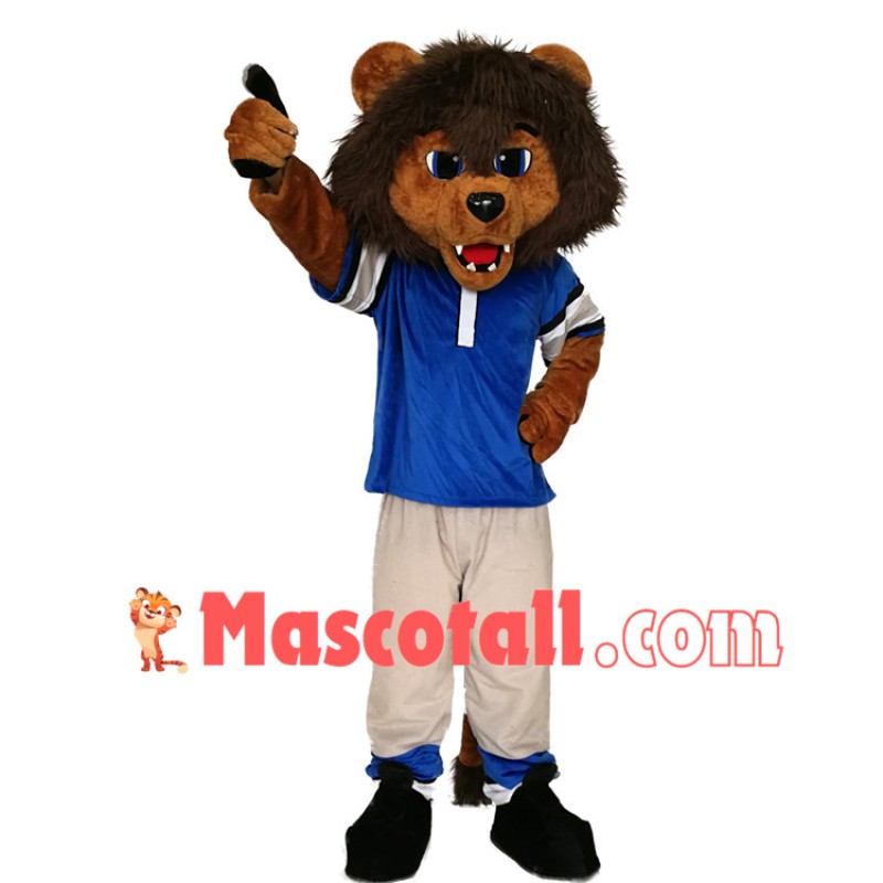 Cheering Athlete Lion Mascot Costume