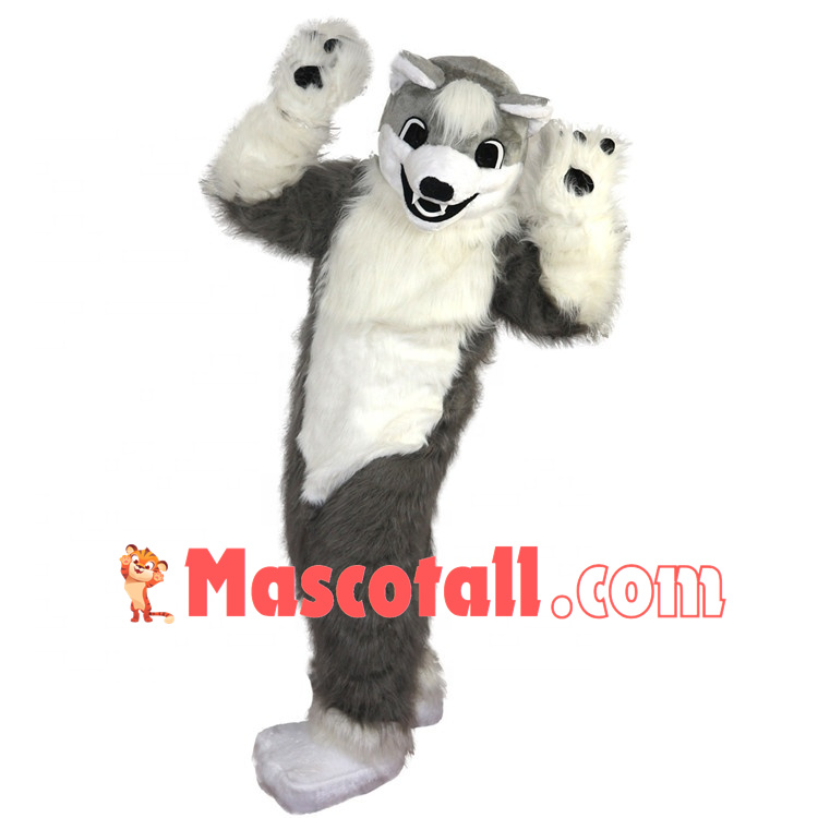 The Loyal Active Husky Mascot Costume