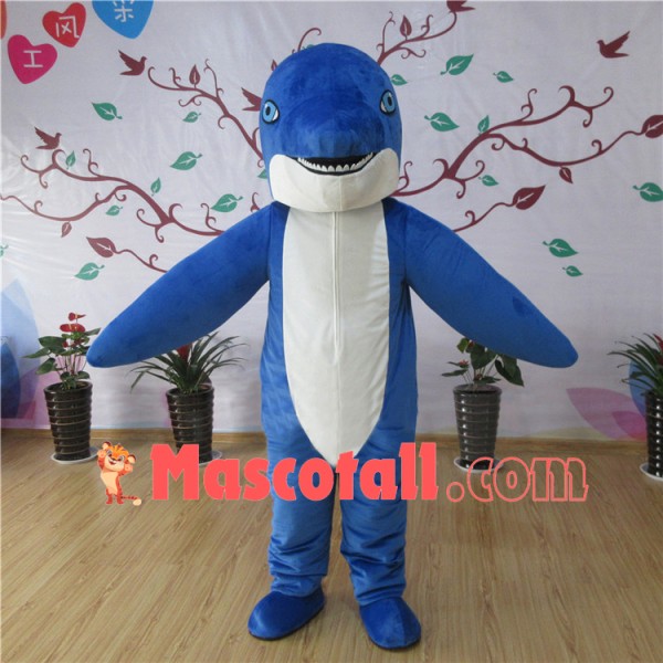 Fierce Blue Eyes Shark Mascot Costume
