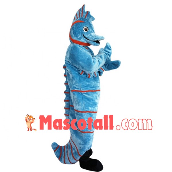 Duck-billed Blue Seahorse Mascot Costume