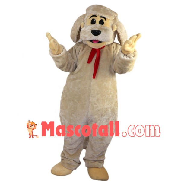 Dressed Up Pet Dog With Red Scarf Mascot Costume