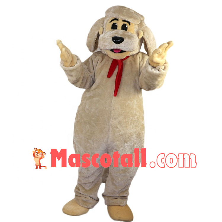 Dressed Up Pet Dog With Red Scarf Mascot Costume