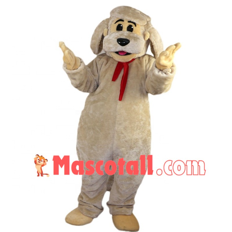 Dressed Up Pet Dog With Red Scarf Mascot Costume