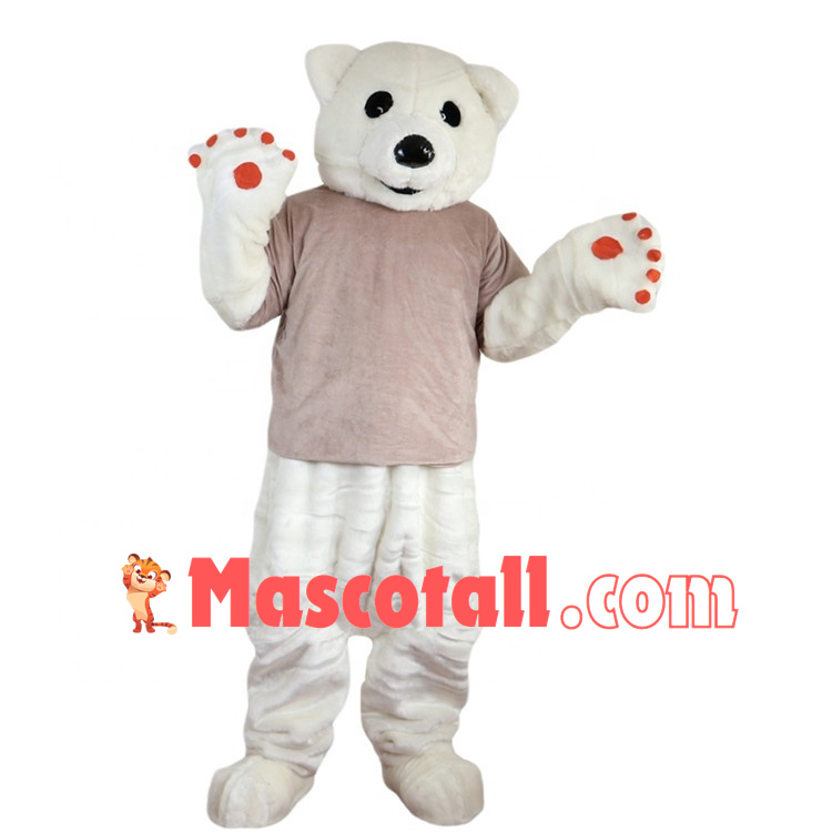 Lovely Soft Plush Polar Bear Mascot Costume