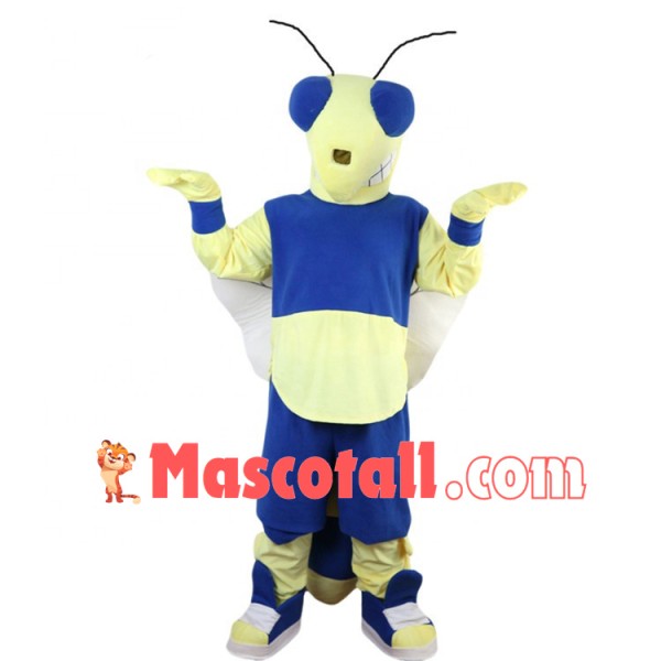 The Lightweight Blue & Yellow Bee Mascot Costume