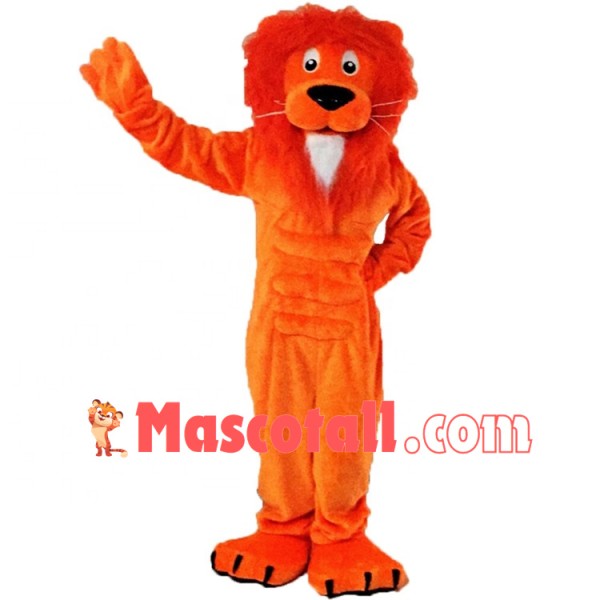 Patrolling The Muscular Lion King Mascot Costume