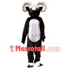 Adult Black Goat With Hale Horns Mascot Costume