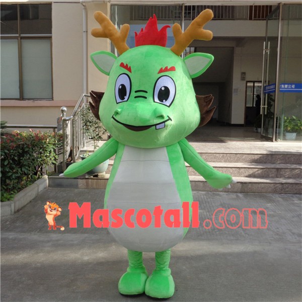 Lively Cartoon Bright Dragon Mascot Costume