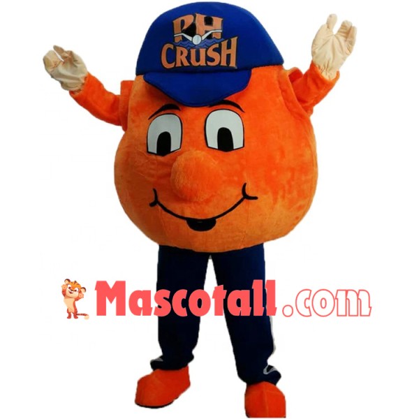 Orange Squeeze Ball Cartoon Mascot Costume
