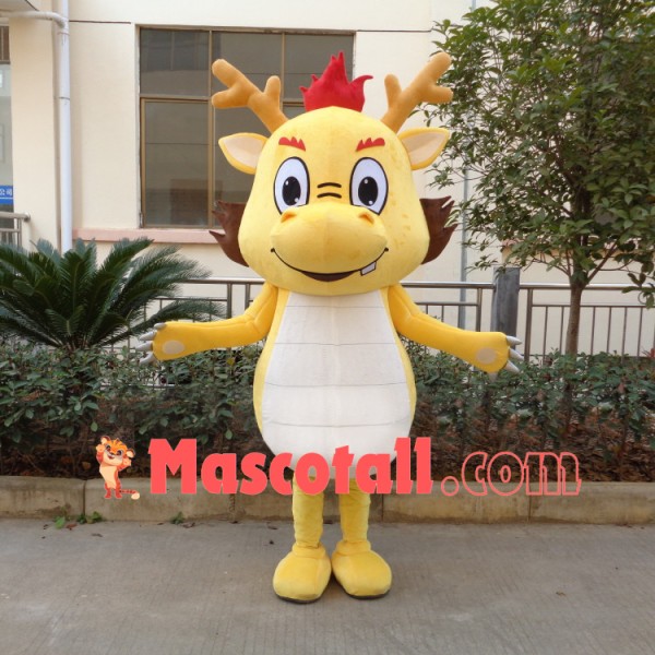 Lively Cartoon Bright Dragon Mascot Costume