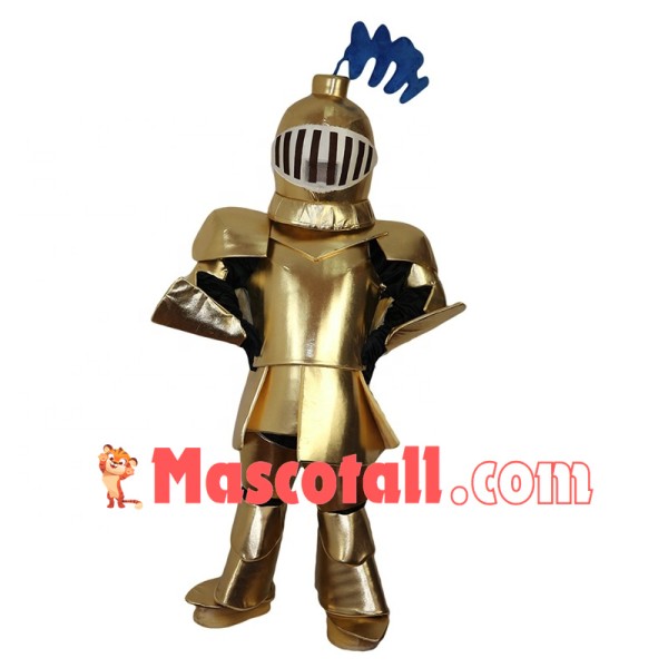Strict Golden Armored Garrison Mascot Costume