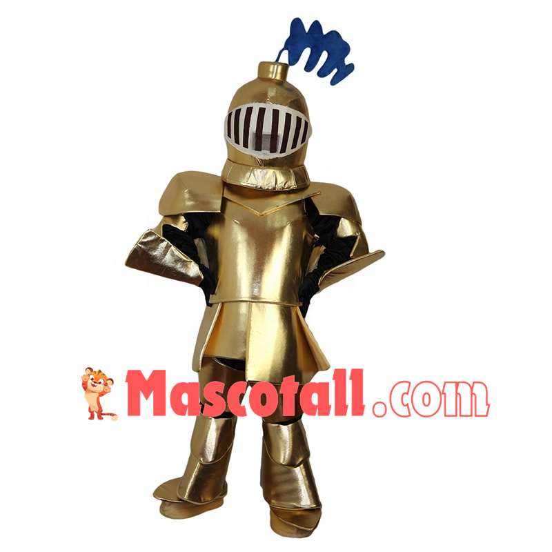 Strict Golden Armored Garrison Mascot Costume