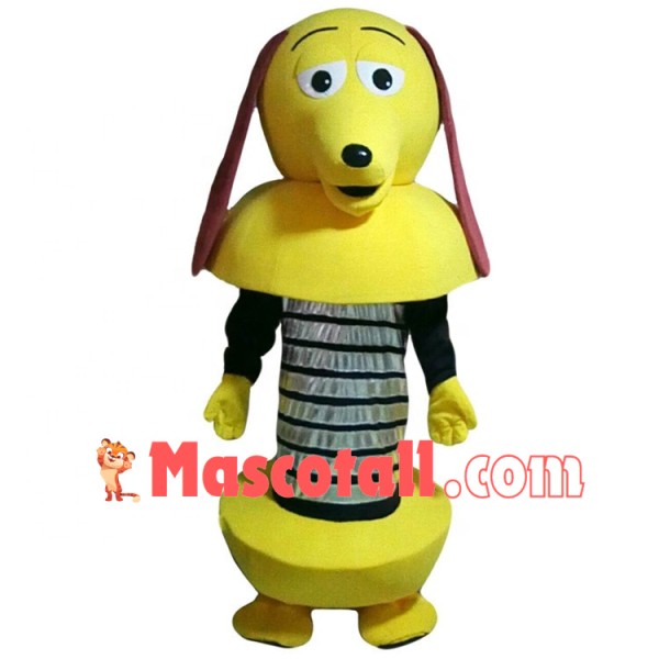 Funny Yellow Lop-eared Spring Dog Mascot Costume