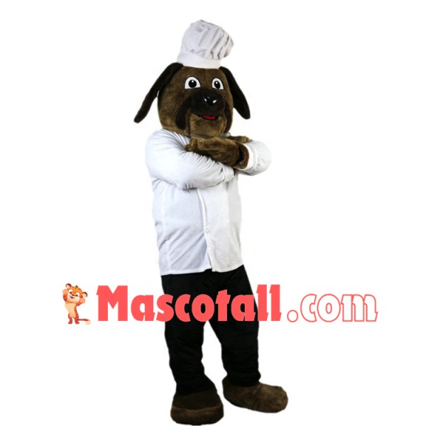 Calm Restaurant Chef Dog Mascot Costume