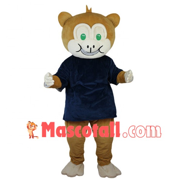The Naive Green Eyed Monkey Mascot Costume