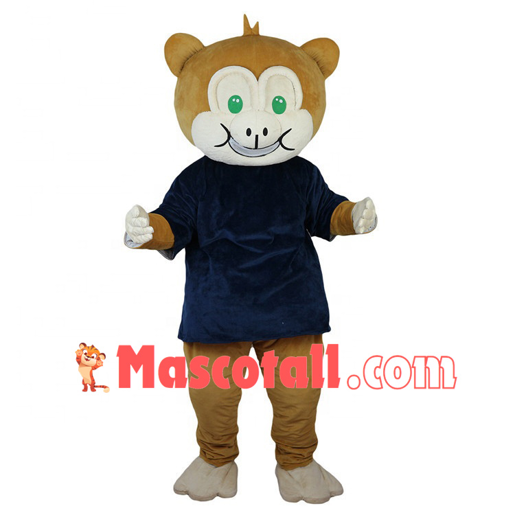 The Naive Green Eyed Monkey Mascot Costume