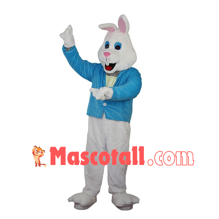 Performing White Rabbit Conductor Mascot Costume