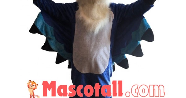 Adult Fierce Look Blue Falcon Mascot Costume
