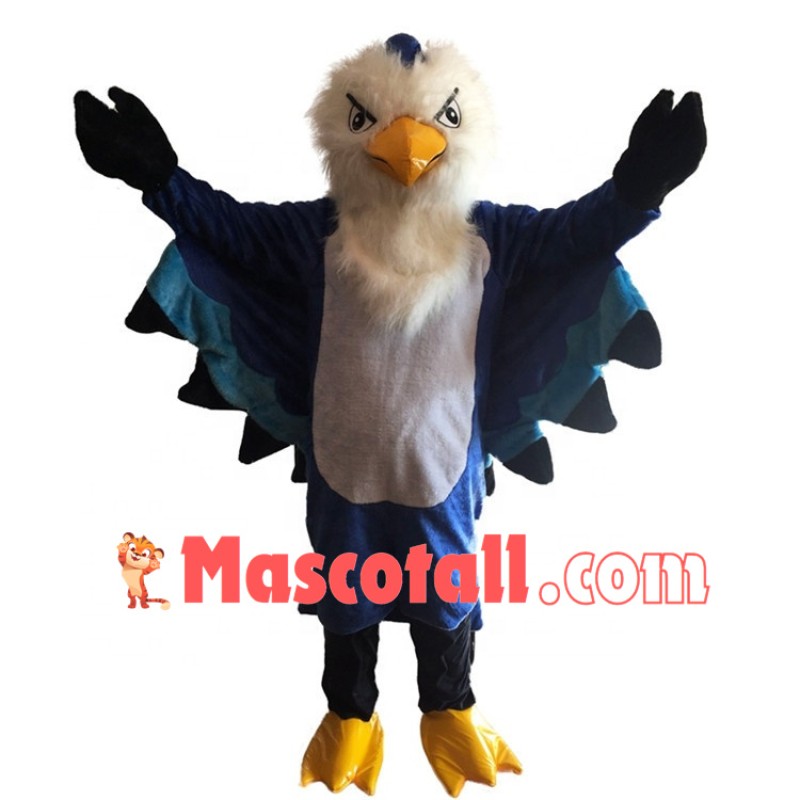 Adult Fierce Look Blue Falcon Mascot Costume