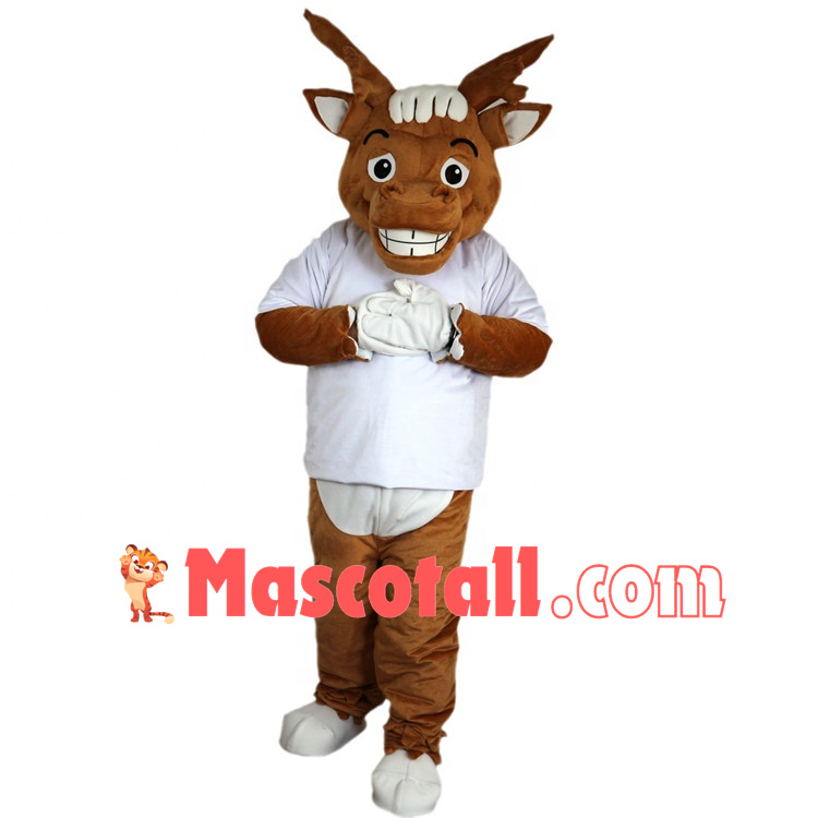 Confident Reindeer Prepared Before The Game Mascot Costume