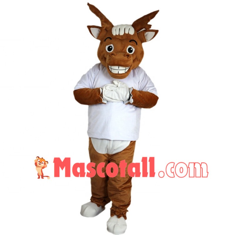 Confident Reindeer Prepared Before The Game Mascot Costume