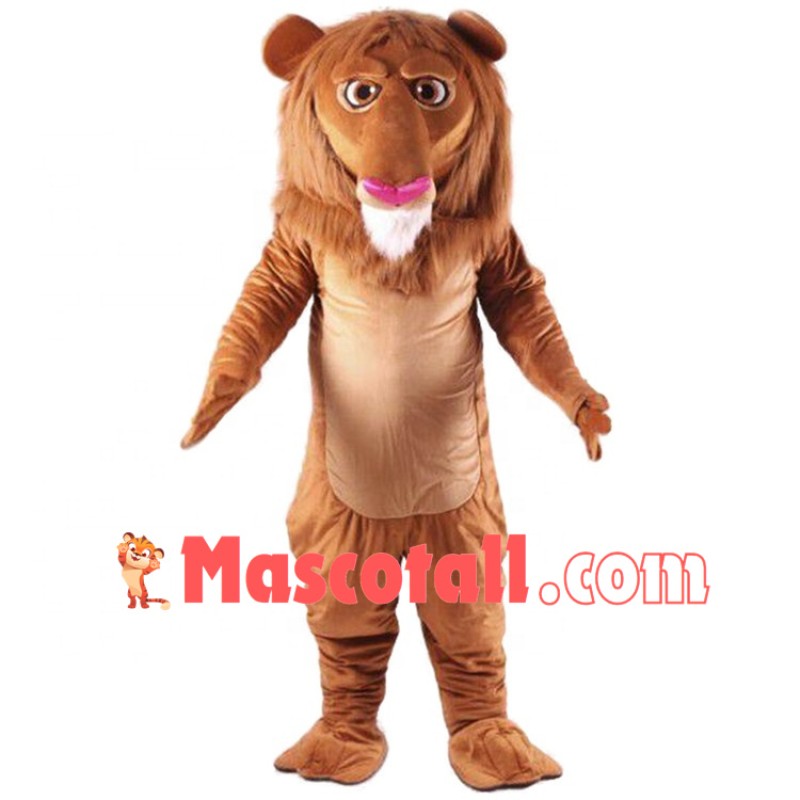 Frank Lion With Smooth Mane Mascot Costume