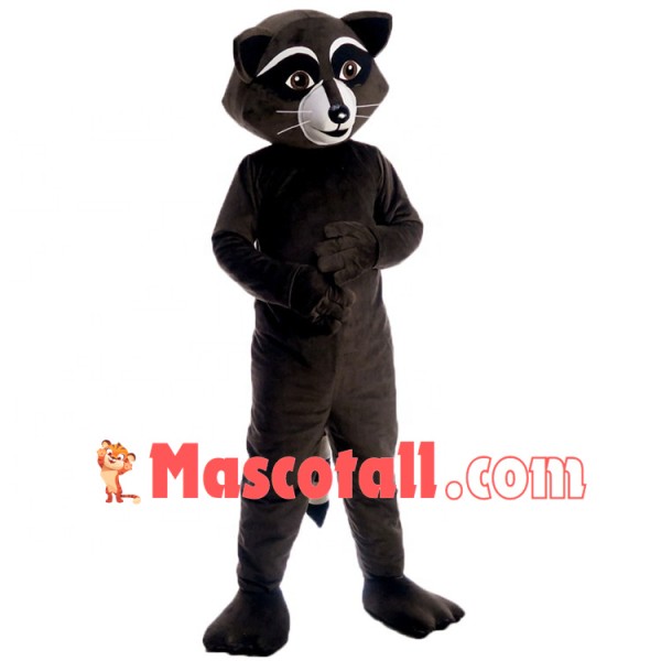 Polite Gentleman Brown Raccoon Mascot Costume