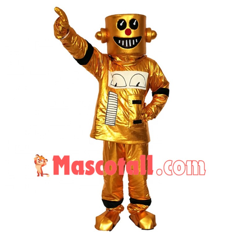 The Golden Robot To Be Perfected Mascot Costume