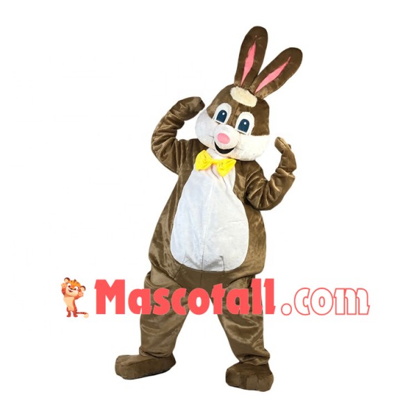Unisex Christmas Brown Rabbit Mascot Costume