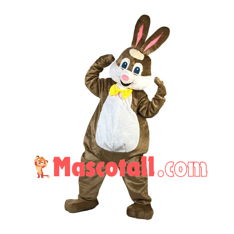 Unisex Christmas Brown Rabbit Mascot Costume
