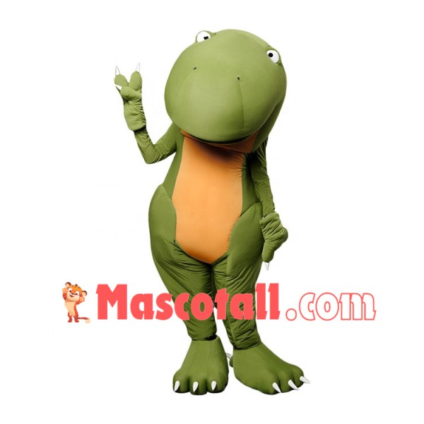 The Green Big-headed Dinosaur Mascot Costume