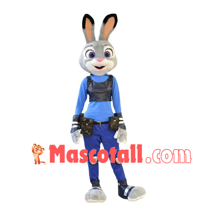 Police Officer Rabbit Judy Cartoon Mascot Costume