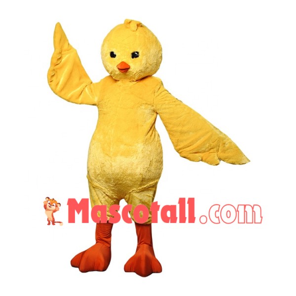 Fluttering Yellow Shorthair Chicken Mascot Costume