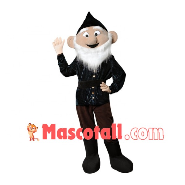 Witty White Bearded Dwarf Mascot Costume