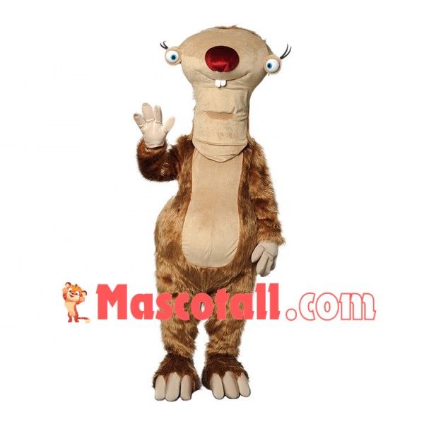Funny Looking The Friendly Sloth Mascot Costume