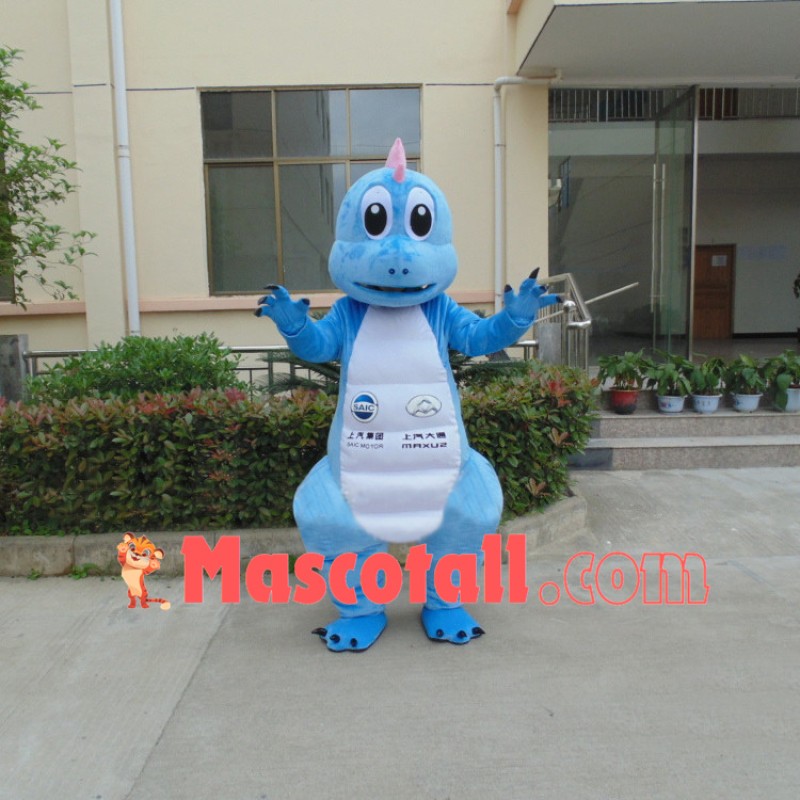 Customized Light Blue Baby Dragon Cartoon Mascot Costume