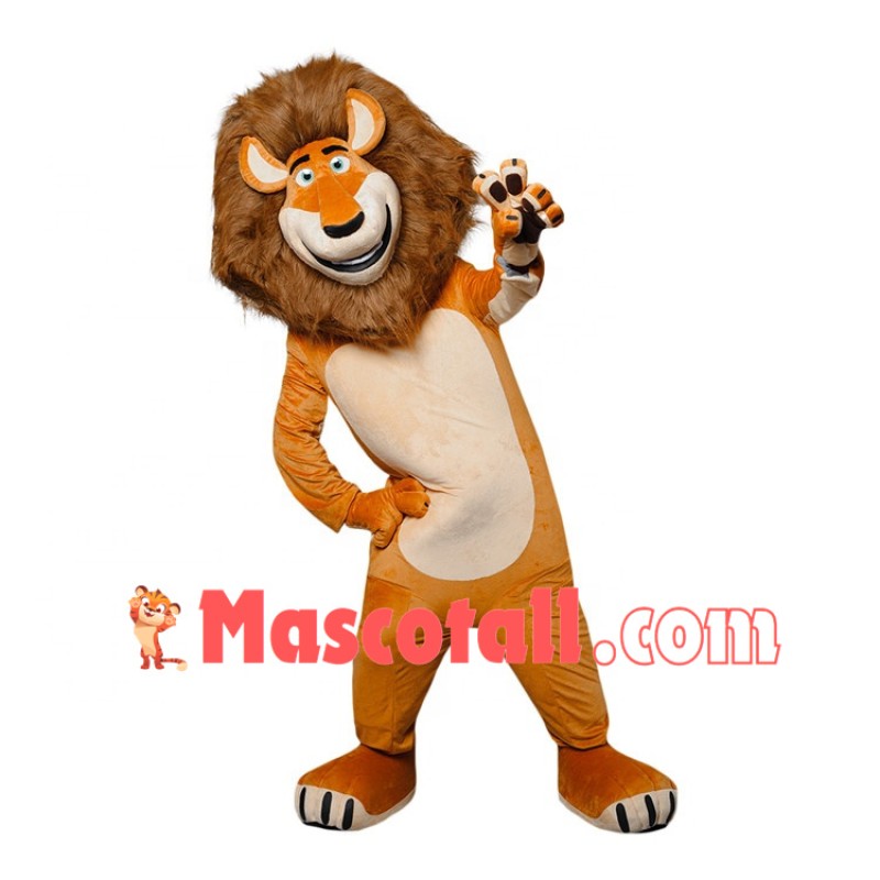 Lion Alex of The Central Zoo Mascot Costume
