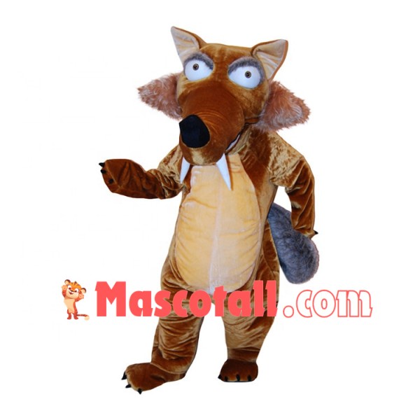 Short Slender Weasel Adult Mascot Costume