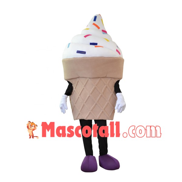 Ice Cream Sprinkled With Colored Sugar Mascot Costume