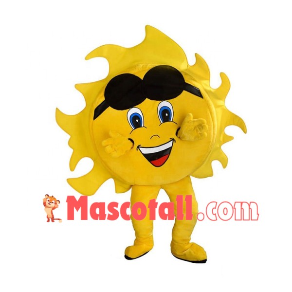 The Gorgeous Sun Wearing Blindfold Mascot Costume