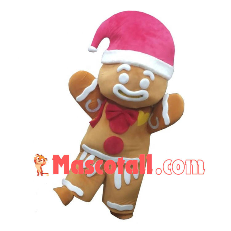 Christmas Baked Gingerbread Man Mascot Costume