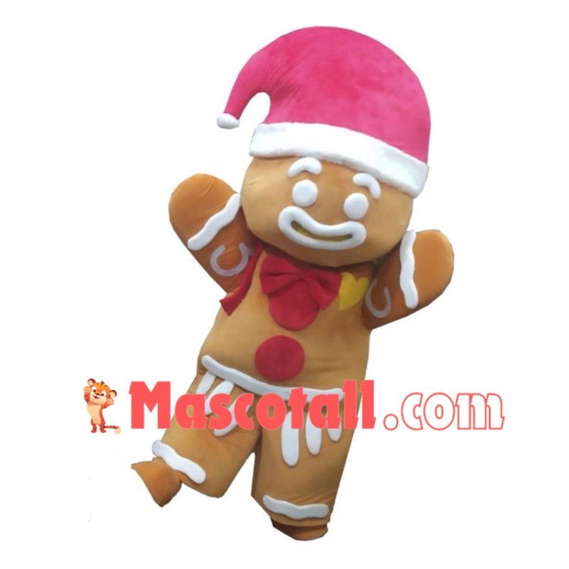 Christmas Baked Gingerbread Man Mascot Costume