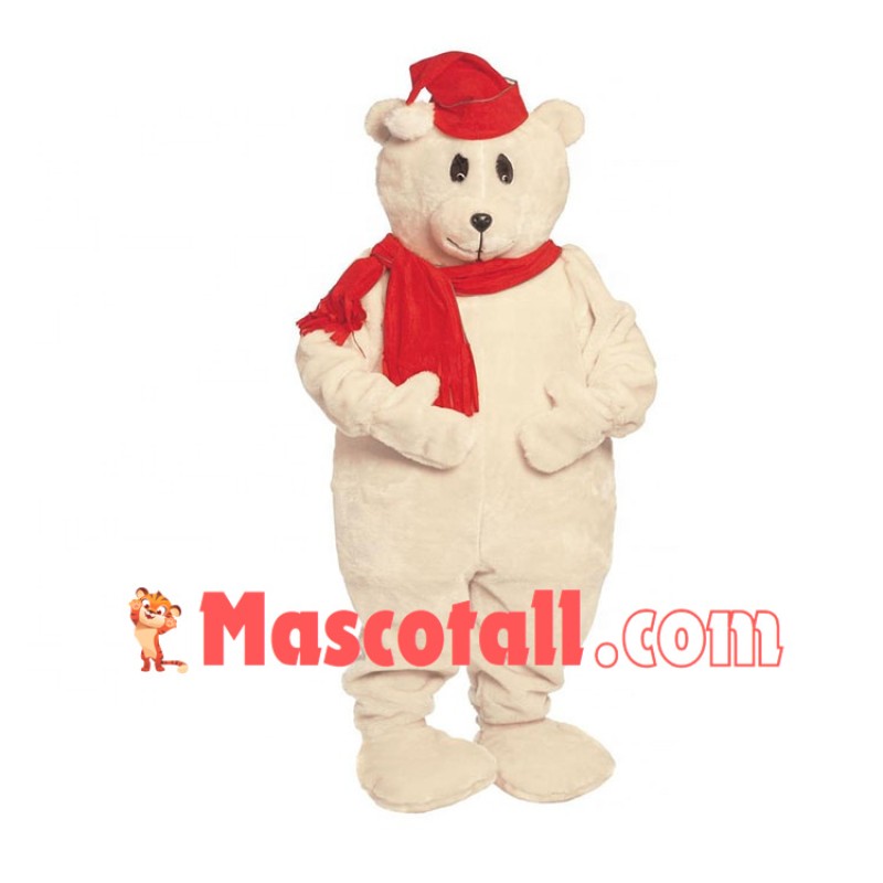Warm Christmas Bear Mascot Costume for Family Gathering